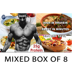 8 Pouches of Performance Meals in a Mixed Box of High Protein Meals (JUST ADD HOT WATER)